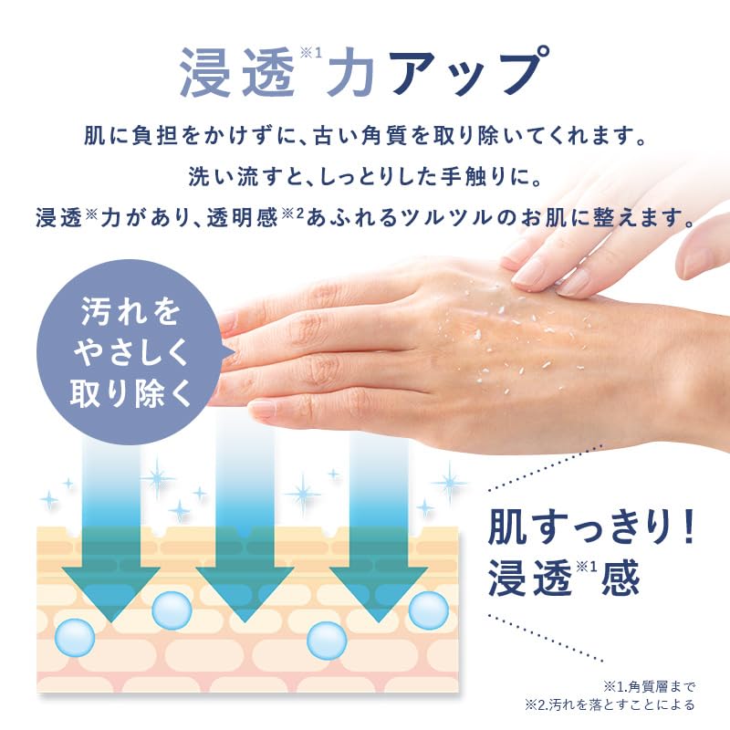 CURE Natural Aqua Gel Peeling Gel - Peeling Gel for Face and Body - Exfoliation and Removal - 250g (1 bottle)