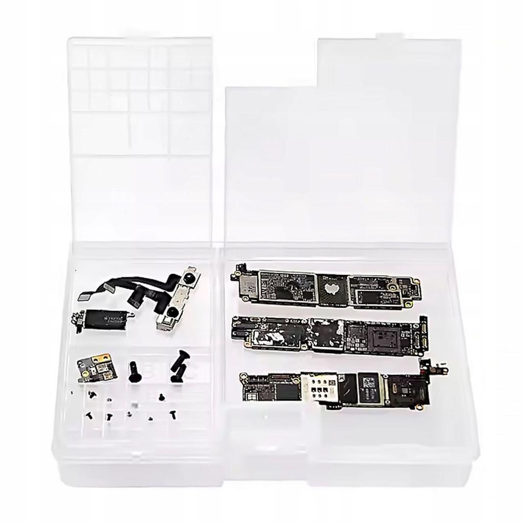 Rosfix Dwupoziomowy Organizer na Komponenty – Przezroczysta Konstrukcja | Wymiary 180 x 115 x 35 mm | Trwały Materiał PP