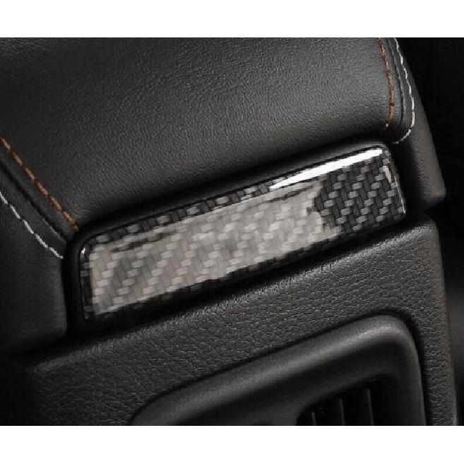 Подходит для Jeep Compass 2017- Отделка задней крышки бокса-подлокотника на консоли из углеродного волокна
