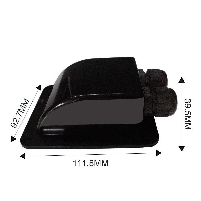 Waterproof ABS Solar Panel Double/Single Hole Wire Cable Entry Gland Sealing Junction Box Curved Connector For RV Caravan