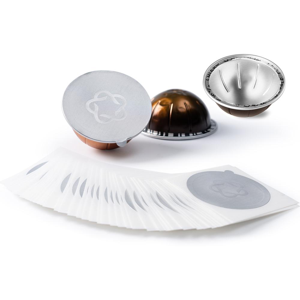 Для Nespresso Vertuo Next Vertuoline Многоразовая капсула Заполняемый кофейный фильтр-капсула с одноразовыми алюминиевыми крышками-наклейками