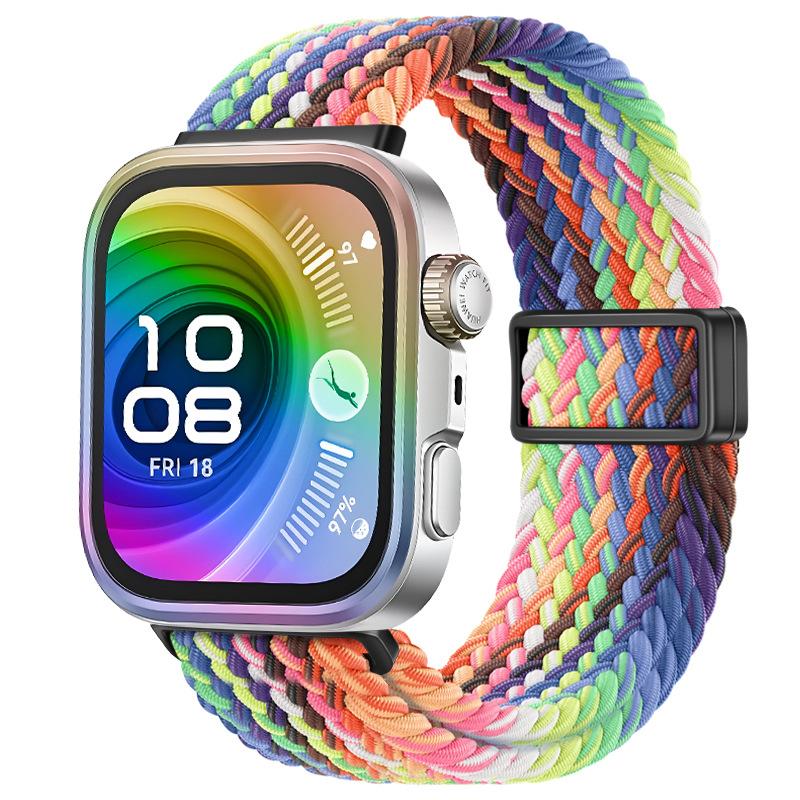 Magnetic Woven Nylon Strap for Huawei Watch Fit3/4/4 Pro/5/5 Pro Wristband Bracelet for Huawei Watch Fit 5 Watchband Accessories