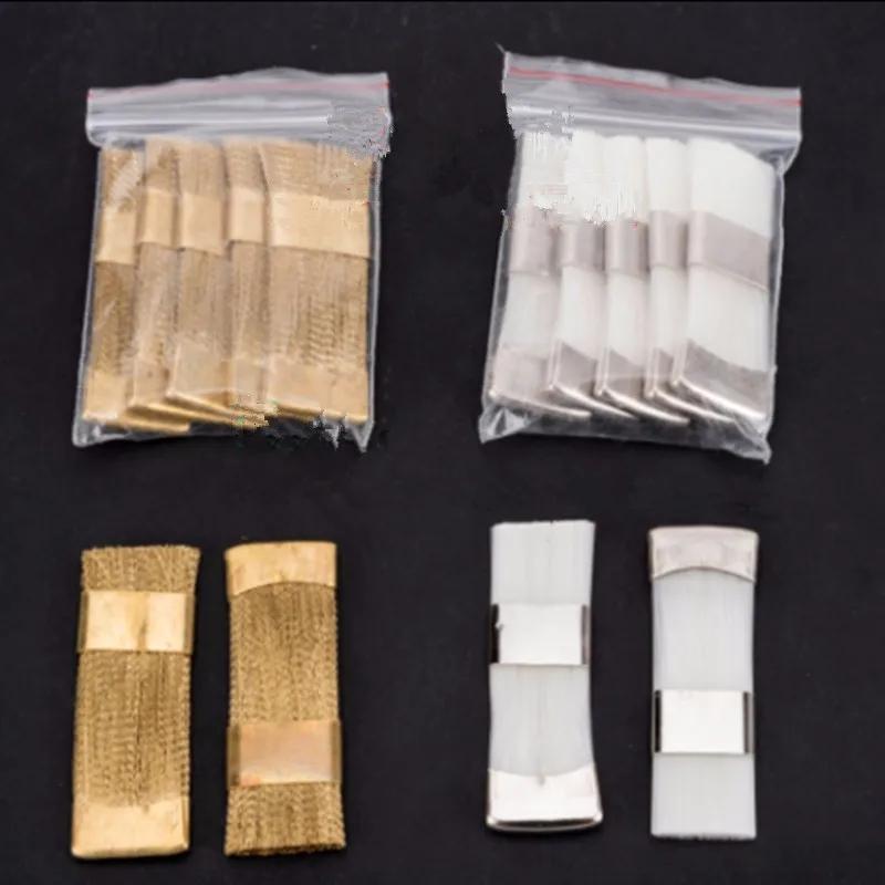 5pcs NEW Burs Cleaning Brass Wire Brush Flat Dental Product For Burs Files Stand Cleaning Tool