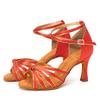 Women Tango Ballroom Latin Waltz Dance Girls Party Shoes High Heeled 7CM