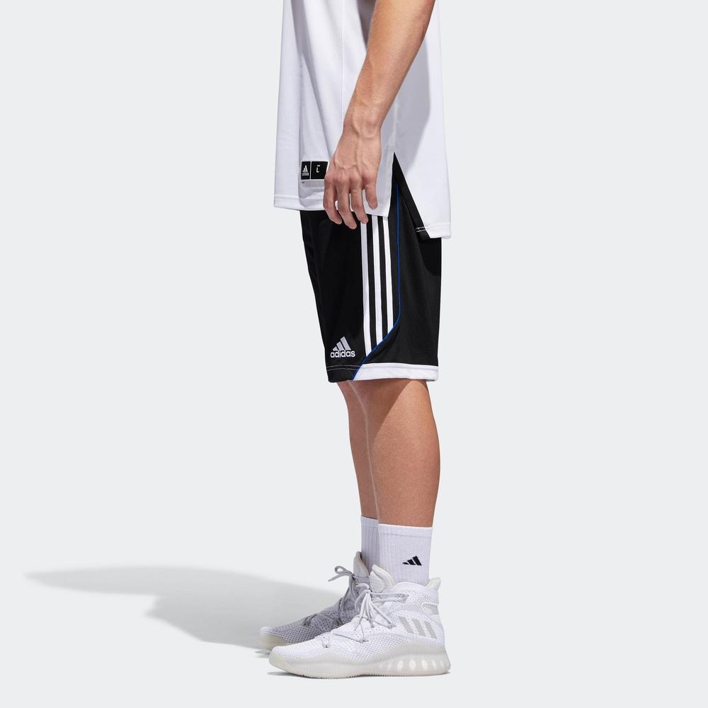 Adidas Sports Side-Stripe Breathable Basketball Shorts Men Bottoms Black BQ9871