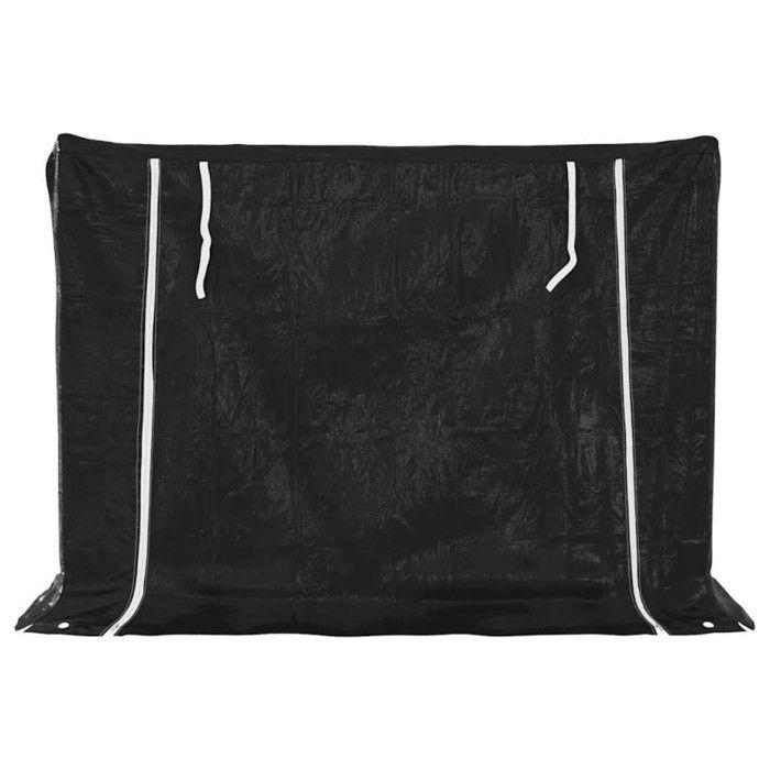 VidaXL Portant de bois de chauffage et housse de pluie acier galvanisé, stockage de bûches, porte-bûches de cheminée, 4104941