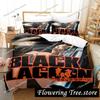 Anime Black Lagoon Bedding Set Duvet Cover Bed Set Quilt Cover Pillowcase Comforter king Queen Size Boys Adult Bedding Set029963
