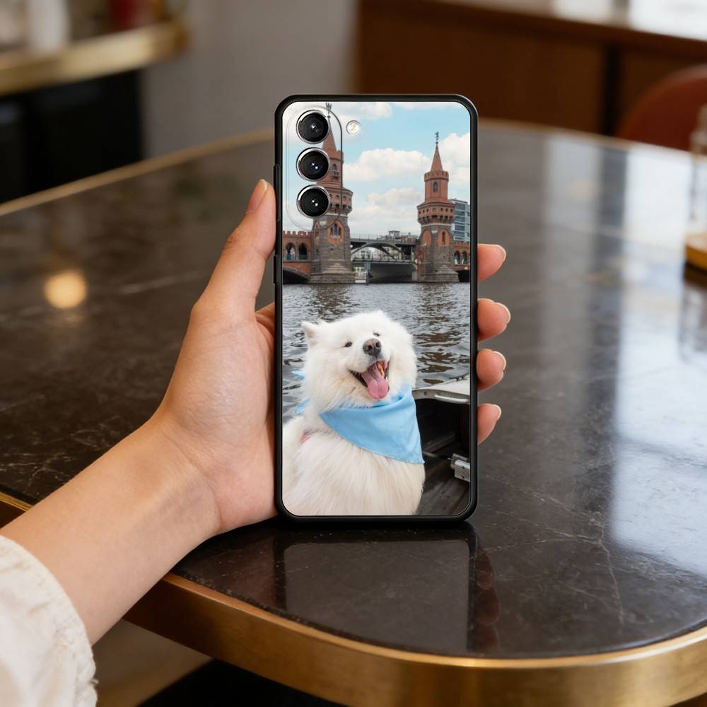 Милый Чехол с Собакой Самоед для Samsung Galaxy S21 S25 FE S24 S23 Ultra S20 S9 S22 Plus S10 TPU Чехол