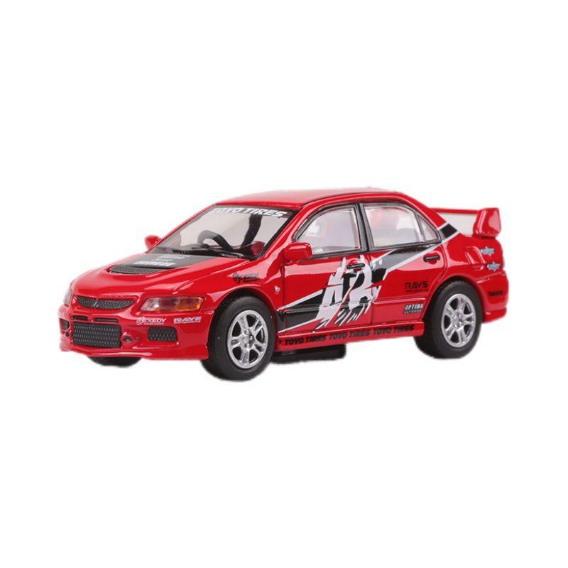 1:Коллекция украшений - модель автомобиля из сплава Mitsubishi Lancer EVO IX в масштабе 1/64