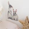 Two Cute Rabbits Wall Stickers Children's Kids Room Home Decoration Removable Wallpaper Living Room Bedroom Mural Bunny Decals 2025