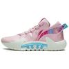 Li Ning Badfive 2 Low Удобная амортизация Нескользящие Износостойкие Низкие Баскетбольные кроссовки Мужские Розовые ABFT029-6