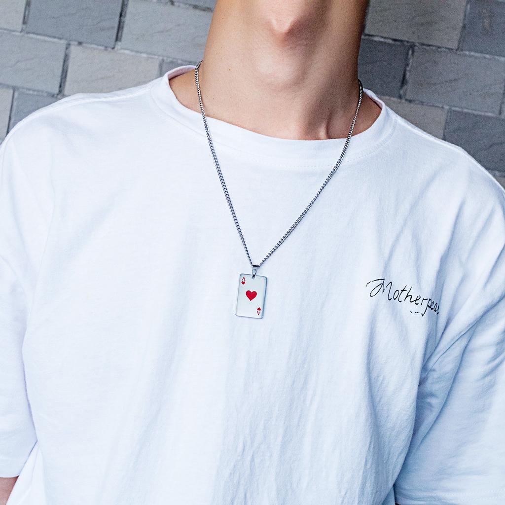 Ожерелье Steel Man Hip hop Spades Ожерелье для мужчин и женщин Персональный покерный кулон ARI