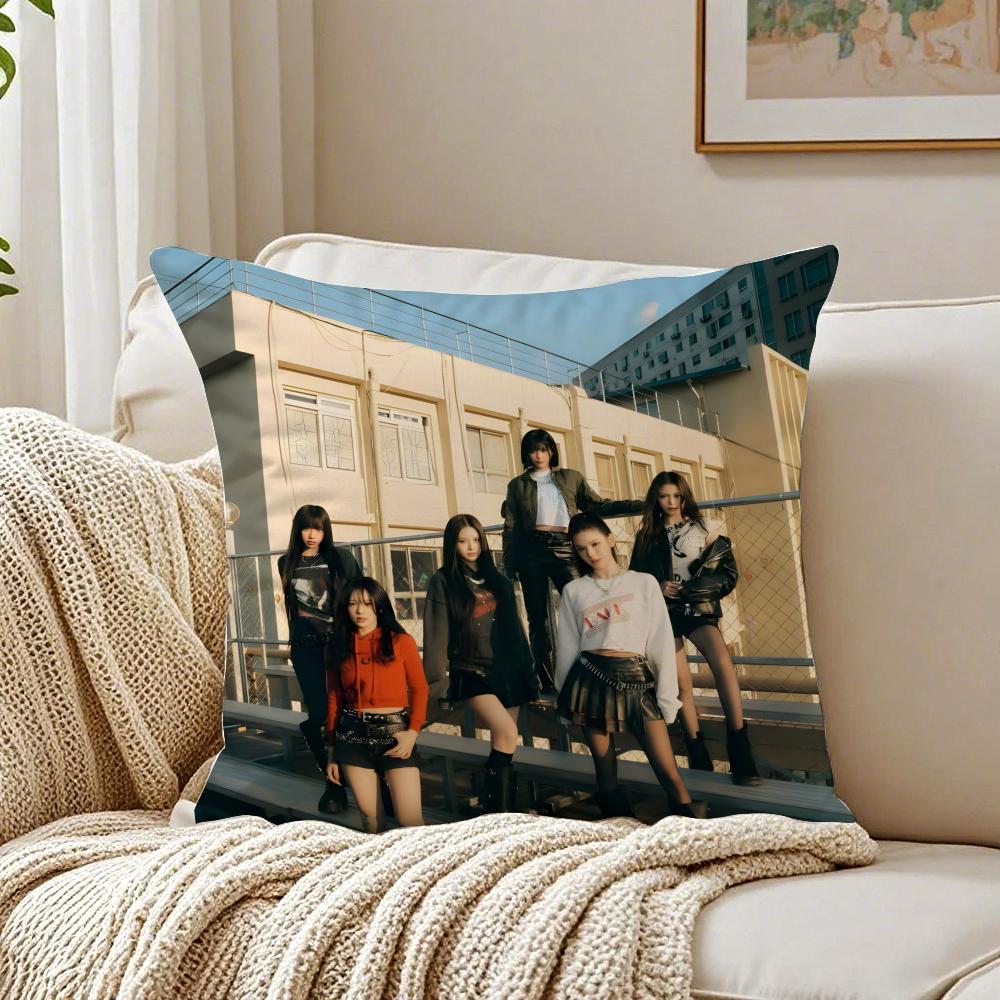GirlGroup Kpop iizna Cushion Cover Pillowcase Antidustmite living Room Sofa Decor Cushion Room