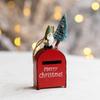 Retro Red Mailbox Hanging Ornament Iron Christmas Tree Pendant  For Xmas Tree