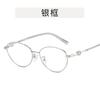 Korean Style Glasses for Women Cat Eye Shape Pearl Decoration Glasses Frames Y2K Stylish Decorative Glass