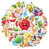 Cartoon Cute Characters Decals Playful Fruit Teacher Reward Stickers Funny Stickers For Fridge Suitcase