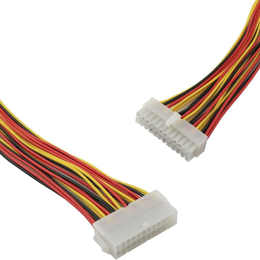 1 фут (30см) Кабель-удлинитель питания ATX 24-pin папа-мама для материнской платы ПК