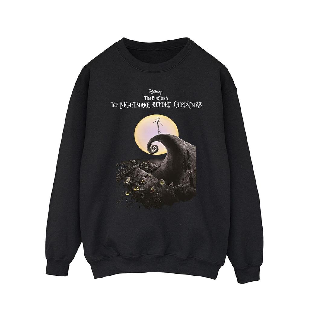 The Nightmare Before Christmas Mens Moon Poster Sweatshirt