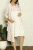 Maternity Dressing Gown Tunic Double Set Cotton Lycra
