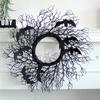 Чжунран Хэллоуин Декоративный венок, Черная мертвая ветка летучая мышь ротанговое кольцо, Подвесные украшения для окон и дверей, Реквизит для вечеринки