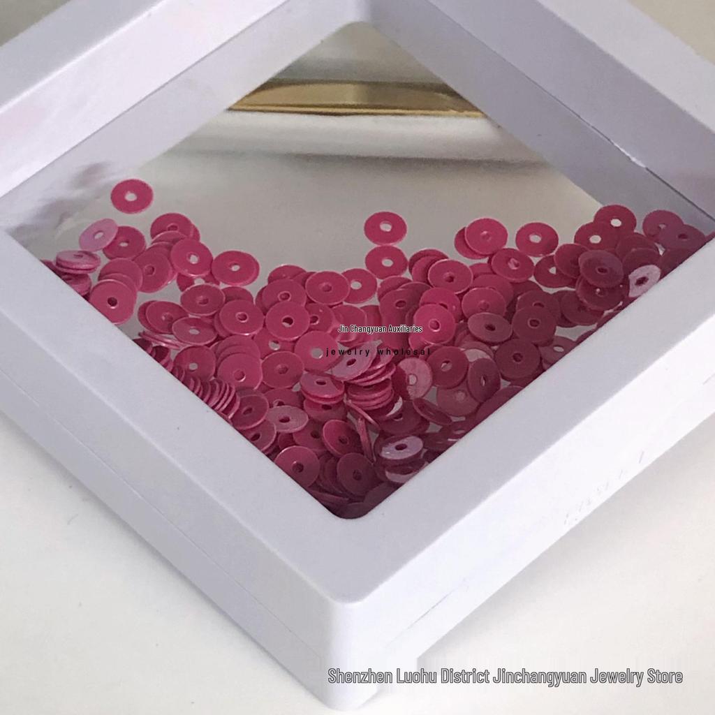 Цветные пайетки 4 мм с центральным отверстием для DIY поделок и аксессуаров для одежды