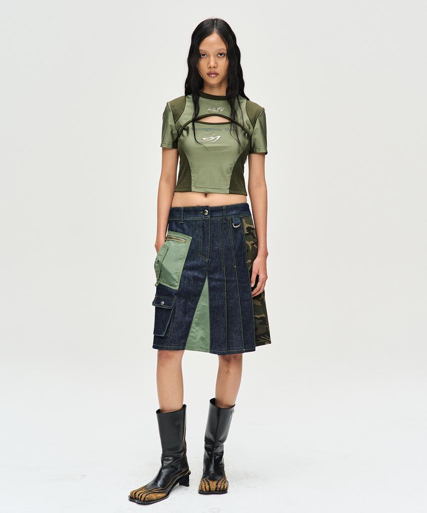 ADSB АНДЕРССОН БЕЛЛ (Базовая гоночная футболка с вырезами Atb1097W(хаки)