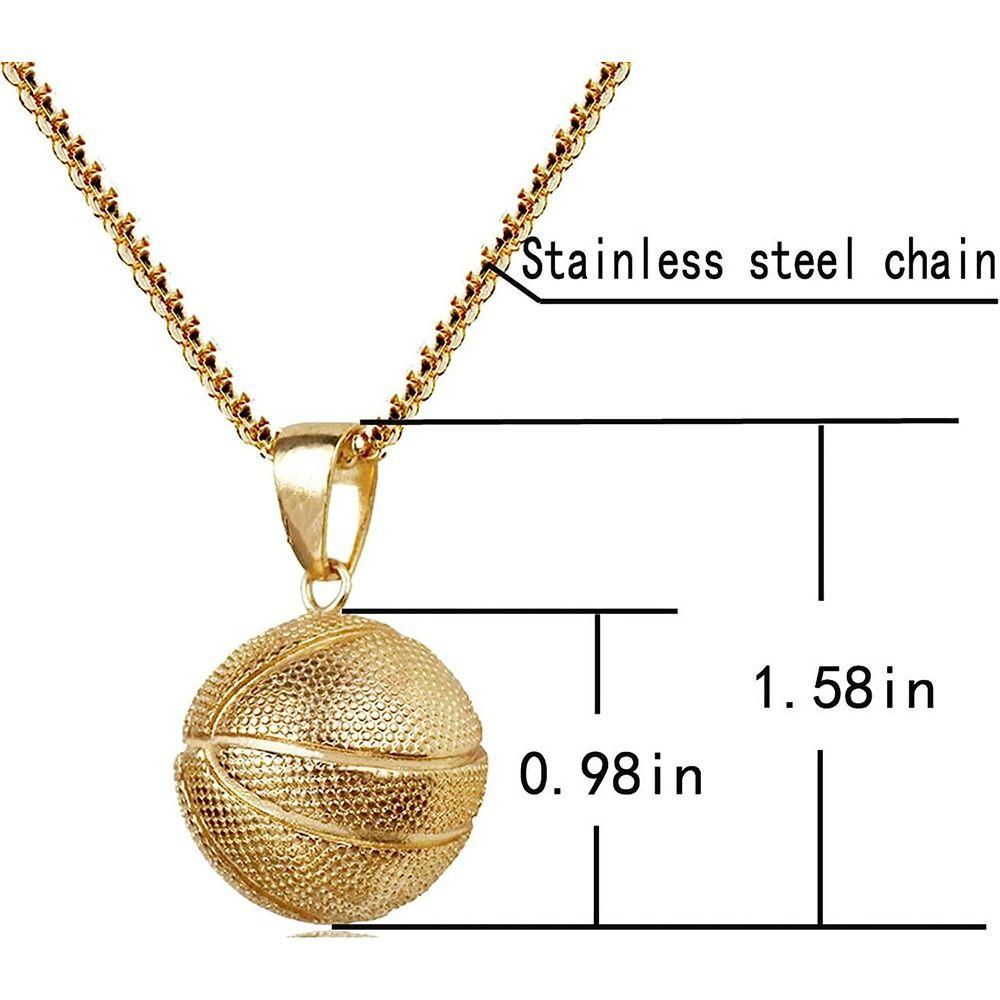 Новый подарок для мужчин баскетбольное ожерелье из нержавеющей стали цепочка баскетбольное ожерелье кулон ожерелье ювелирные изделия