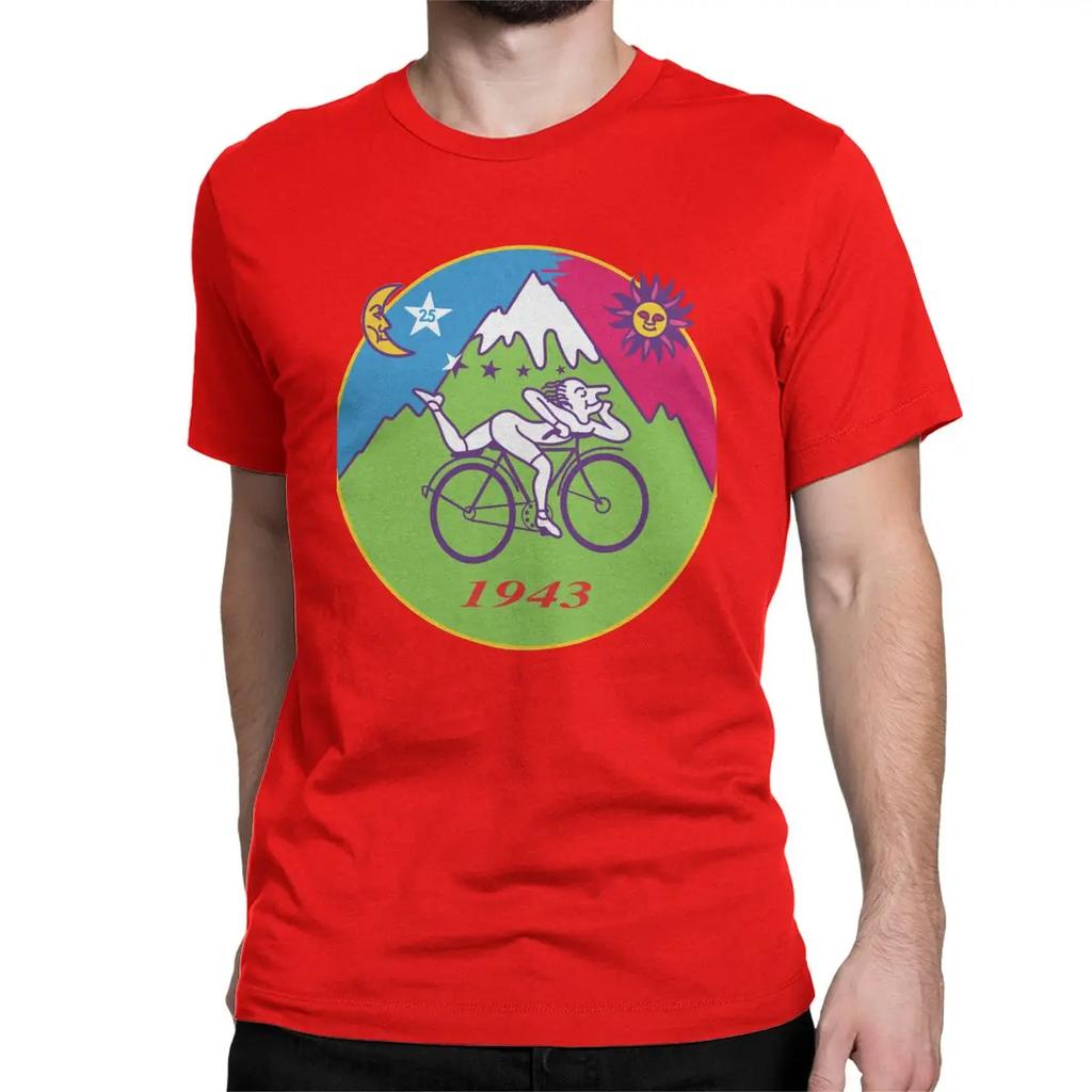 Мужская футболка с новинкой «День велосипеда Альберта Хофмана 1943» и мультяшным рисунком