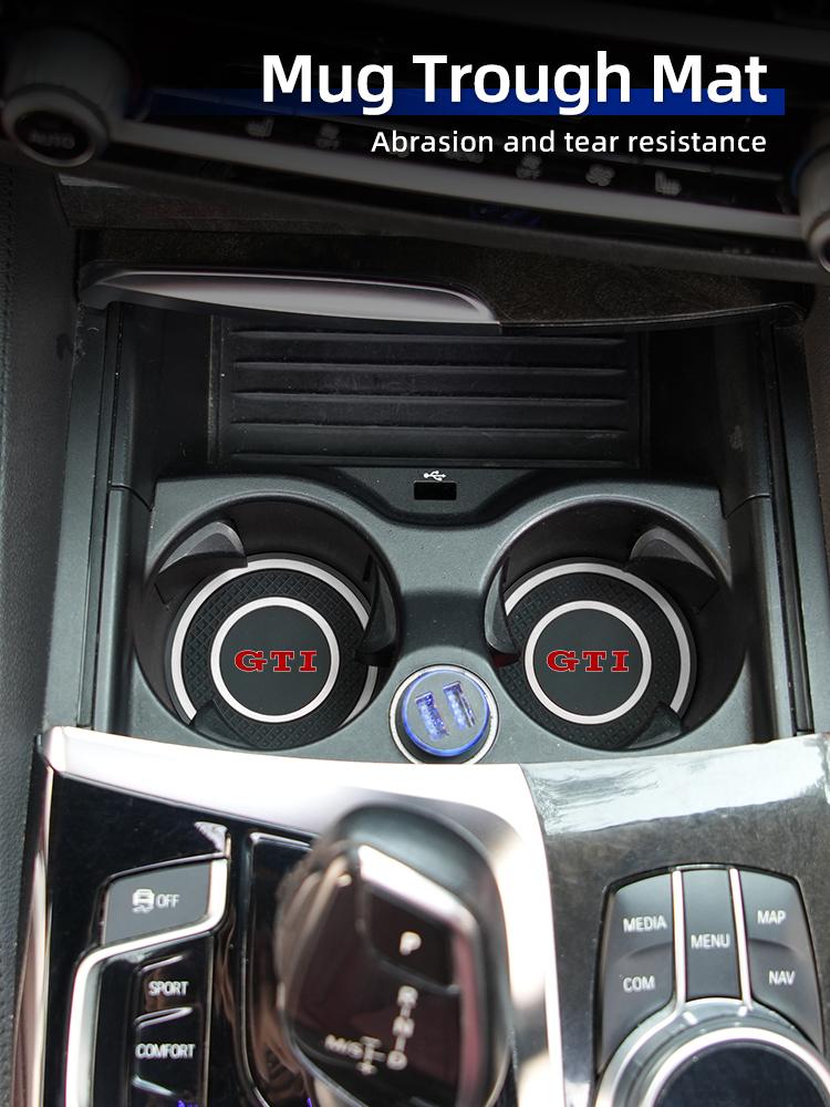 Car-Mounted Silicone KOIUN6 Material Double-Ring Water Cup Coaster Anti-slip For Volkswagen VW GTI Golf 4 6 7 Tiguan Passat B5 B6 B7 CC