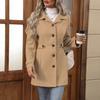 Autumn and Winter Lapel Women's Suit, Slimming and Elegant Overcoat Coat