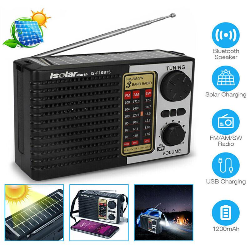 Портативное солнечное радио Аварийное радио FM AM SW Радио Полнодиапазонный высокочувствительный беспроводной Bluetooth-динамик Светодиодный фонарик Поддержка MP3-плеера