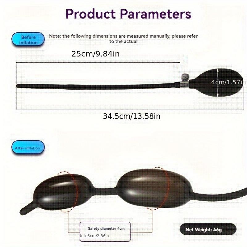 Двойной шарик Надувной уретральный катетер дилататор Расширяющийся стик для лошадиного глаза Силиконовая пробка для пениса Секс-игрушки для мужчин Гей мастурбатор