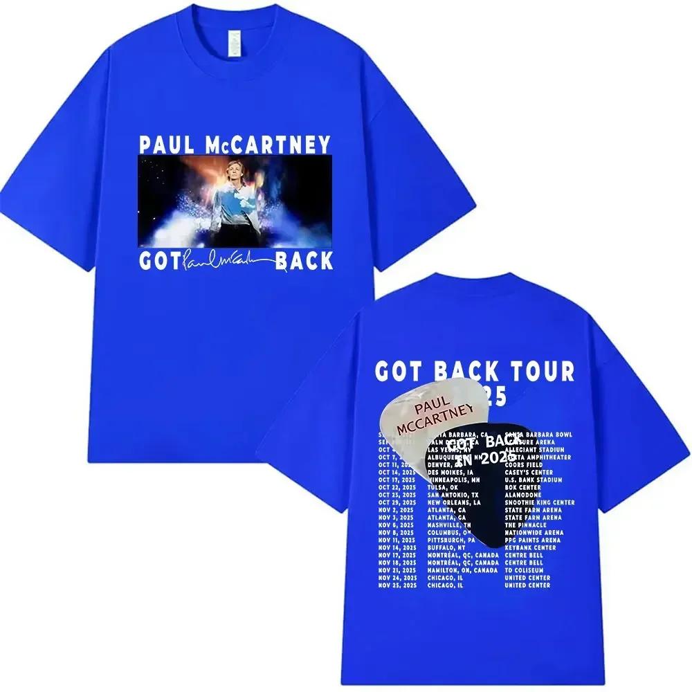 Пол Маккартни Got Back Tour 2025 Новые Графические Футболки Унисекс Винтажные Хип-Хоп Оверсайз Хлопковые Футболки Подарок для Фанатов Уличная Одежда