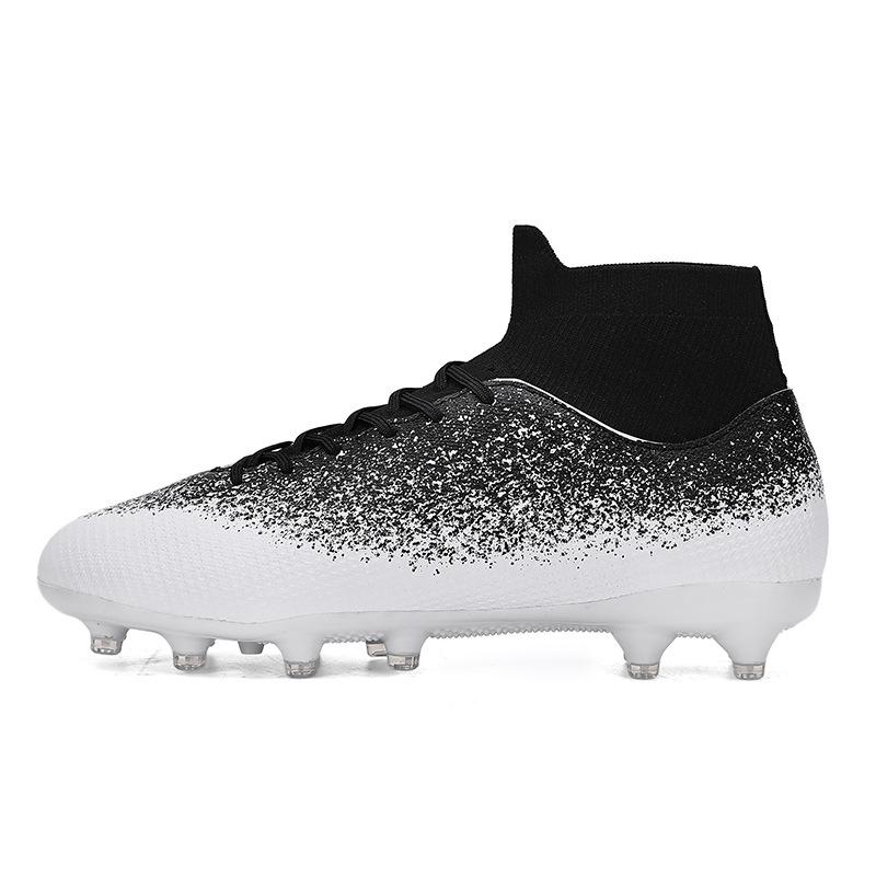 Футбольные бутсы с высоким верхом для реального боя, мужские шипованные бутсы для игры на траве, тренировочная обувь для взрослых и детей старшего возраста