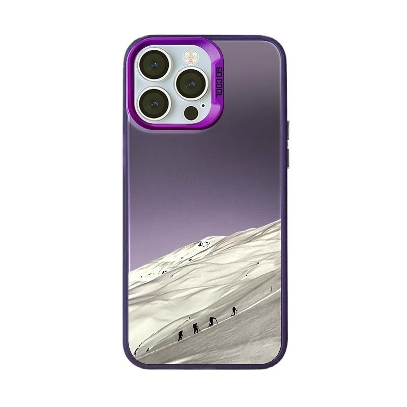 New models of iPhone 18 Pro Max phone cases, 16 matte laser finish, 15 snow mountain design, 14/13 Pro, unisex, and 12XR.