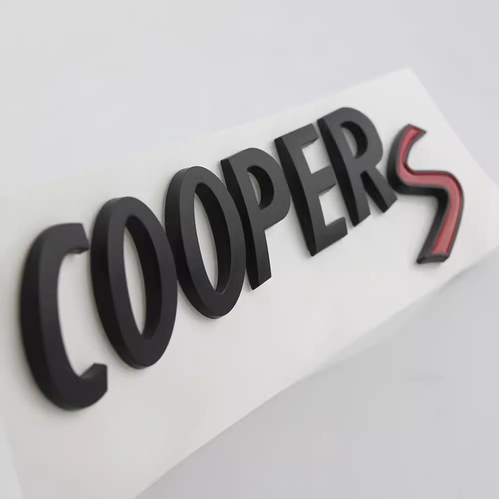 1X 3D ABS Черный Хром Буквы для Автомобиля Задний Багажник Cooper S Эмблема Значок Наклейка Аксессуары