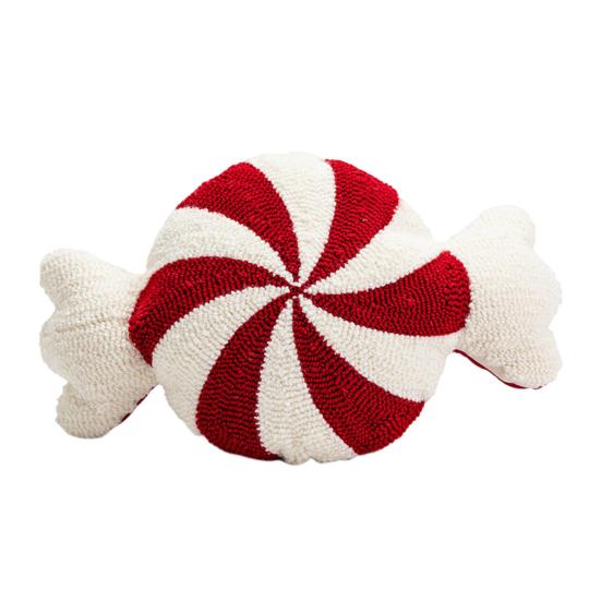 Рождественская подушка в форме сердца в форме леденца, яркий цвет, праздничная новогодняя вечеринка