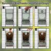 No Mess Automatic Bird Feeder For Cage,Transparent Acrylic Parrot Seed Feeders,Food Container For Cage