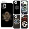 Floral Om Yoga Hindu Aum Om Yaga Phone Case for iPhone 11 12 13 14 Pro Max Mini X XR XS SE 2020 6S 7 8 Plus Galaxy S21 S22 Cover