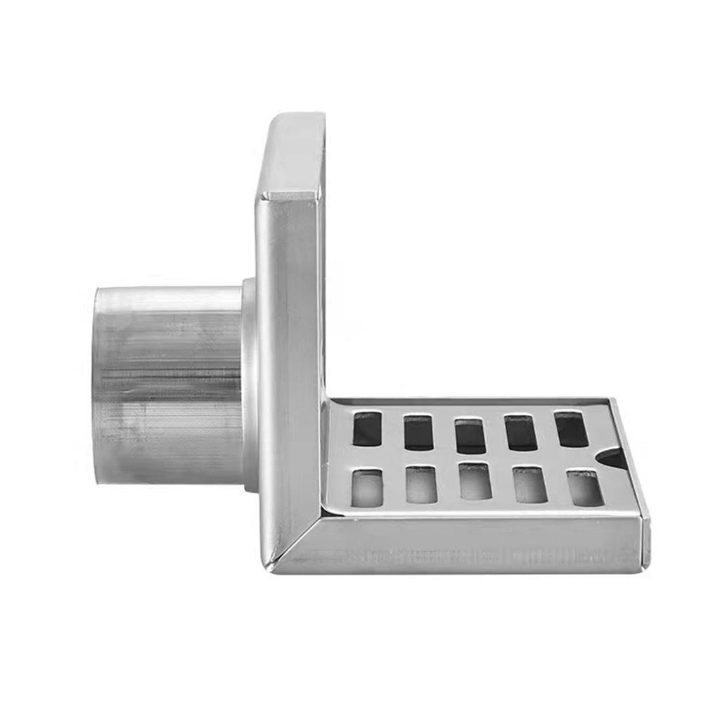 Износостойкий L-образный вставной напольный слив для ванной из нержавеющей стали, квадратный угловой напольный слив, угловой настенный напольный слив