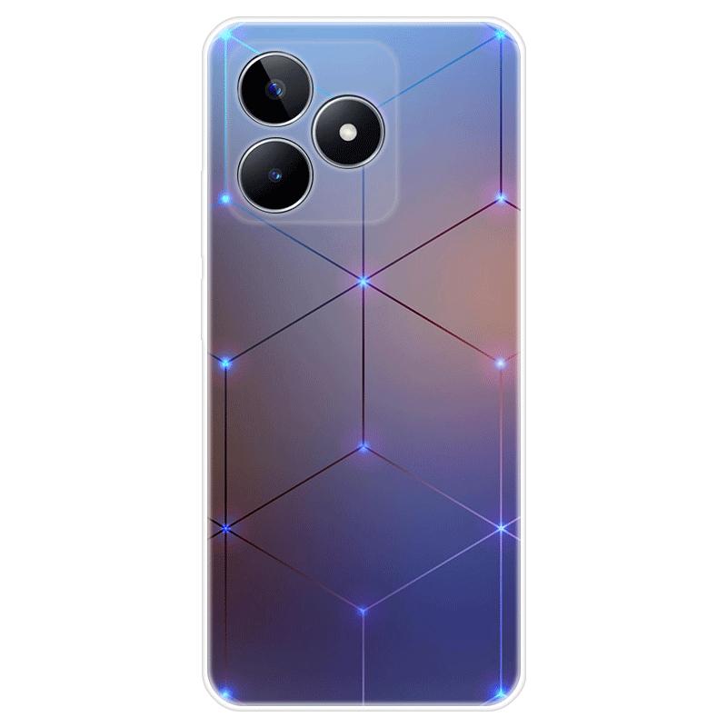 Для Realme C51 Корпус Окрашенная задняя крышка из ТПУ Мягкий силиконовый чехол Realme C51