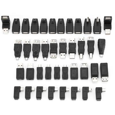 Упаковка из 40 нескольких USB2.0 адаптеров угловых Mini Micro Type B Male Female Converters Connectors