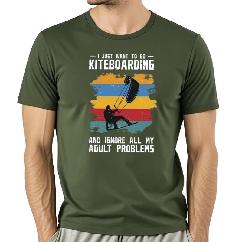 Slo Quiero Ir Kitesurf Y Ignorar Todos Los Problemas De Mi Adulto Camisetas Kitesurf Cometa Flysurf Camiseta Ha