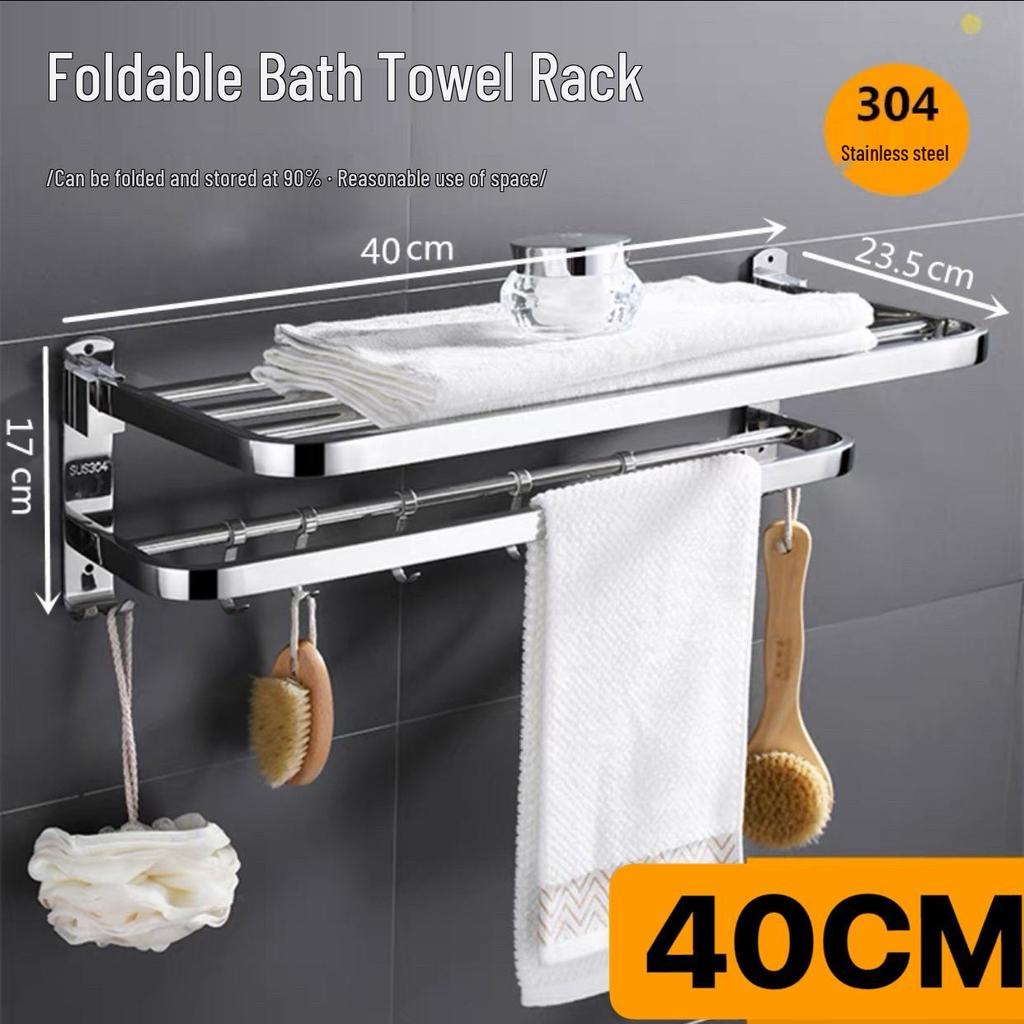 Настенная полка для ванной из нержавеющей стали 304 без сверления