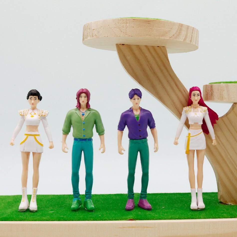 Kpop Demon Hunters Figure Cartoon Hunters Tiger Rumi/Mira/Zoey Action Figure PVC Desktop Decoration Model Doll Toy Kids Gift