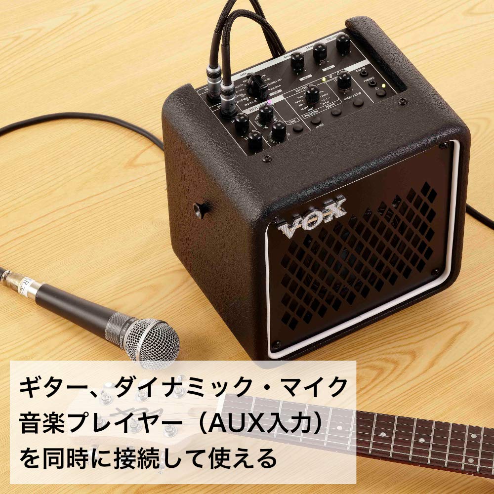 VOX 3W моделирующий усилитель для электрогитары MINI GO 3 для домашних занятий, портативный микрофонный вход, выход для наушников, эффект ритм-машины, подключение MP3