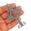 Ювелирные изделия с подвеской в ​​виде креста из стерлингового серебра 925 пробы с солнечным камнем NNCE-454