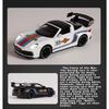 1/32 Porsche 911 Targa 4S Martini Racing Edition Спортивный автомобиль Сплав Литой Модель автомобиля Высокая симуляция Украшения Орнамент Подарок