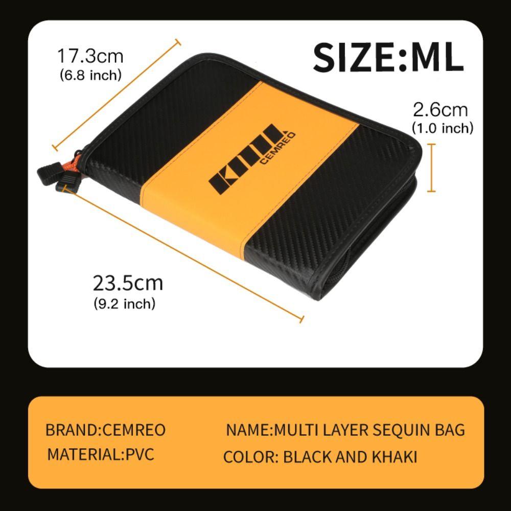 Multilayer Lure Storage Wallet Large Capacity Soft Lure Bag Transparent Fishing Lures Bag Bait Bag