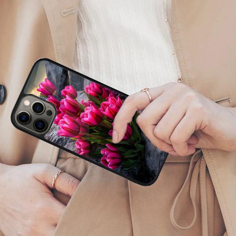Cute Tulip Flower Magnetic Phone Case For APPLE iPhone 17 Air 16 14 13 12 Pro Max 15 Plus Wireless Charge With MagSafe Cover